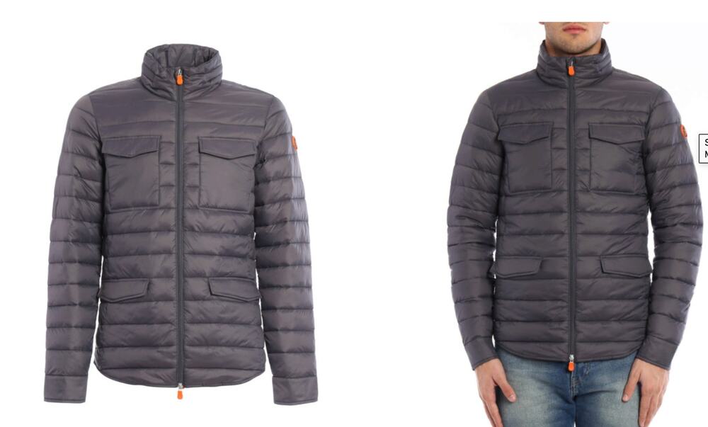 Save The Duck Ultra Light Puffer Jacket Men XL Gray Vegan PLUMTECH Packable